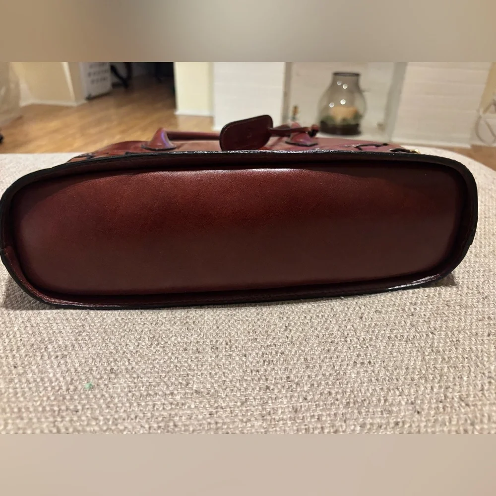 Etienne Aigner Brown Leather w/ Woven Design - Picture 3 of 5